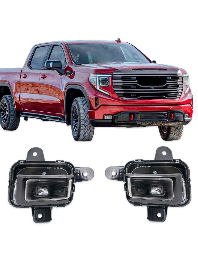 DLAA Pack of 2 Front GM9031-LED Fog Lamp with Black Cover & Wires Suitable for Sierra 2023-ON | 1 Year International Warranty - Image 1
